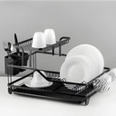 Egouttoir en Aluminium 2 Niveaux – Design Noir Mat