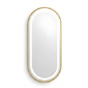 Miroir LED Ovale Vertical 150 × 50 cm – Cadre Aluminium Doré