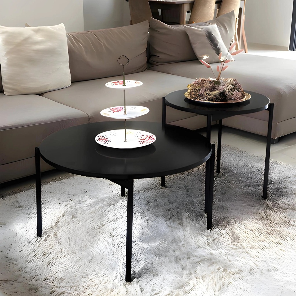 Ensemble de Tables Basses OSCAR Noir
