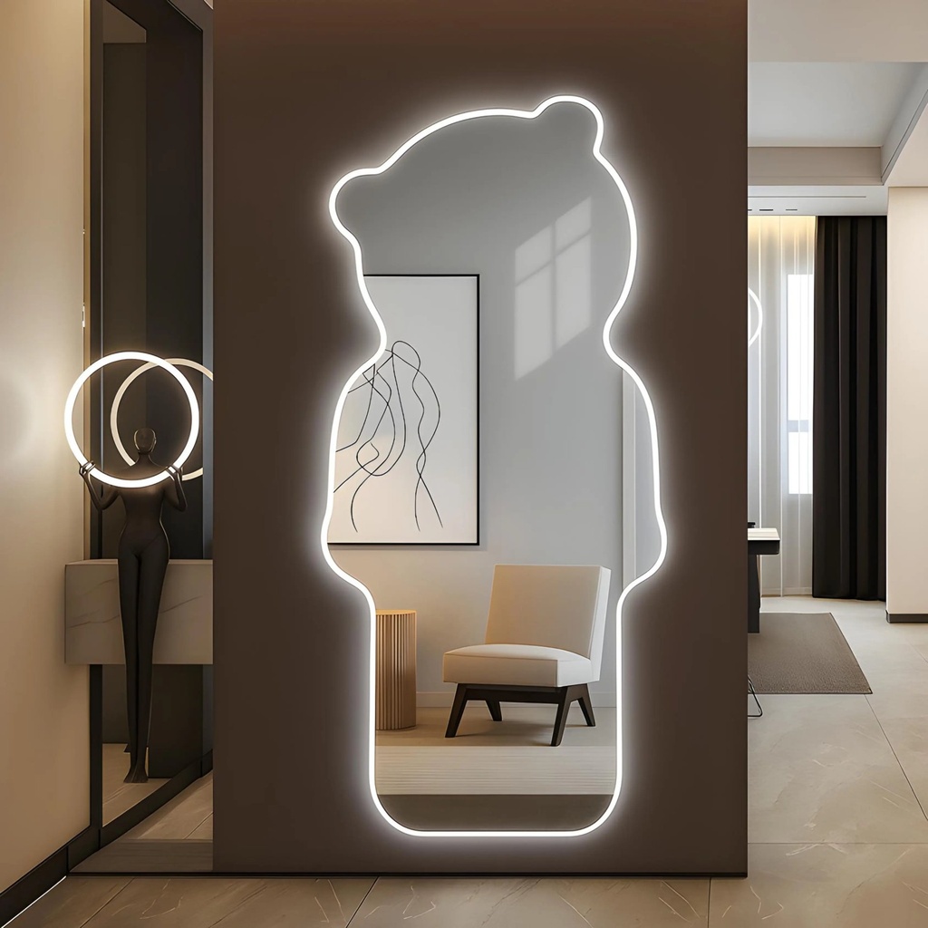 Miroir Dabdoub 160×65 cm avec Eclairage LED – Sans Cadre