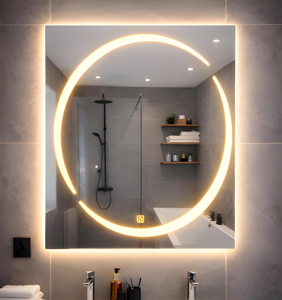 Miroir LUXORA LED Touch – 80 × 60 cm