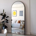 Miroir Arque 170x70 cm – Cadre en Metal Noir (À Poser)