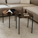 Ensemble de Tables Basses Oscar – Verre Trempé Fumé