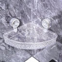 Etagere d’Angle Murale Transparente avec Ventouses