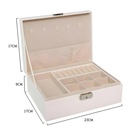 Boite a Bijoux en Simili Cuir Blanc – Rangement Luxe Velours