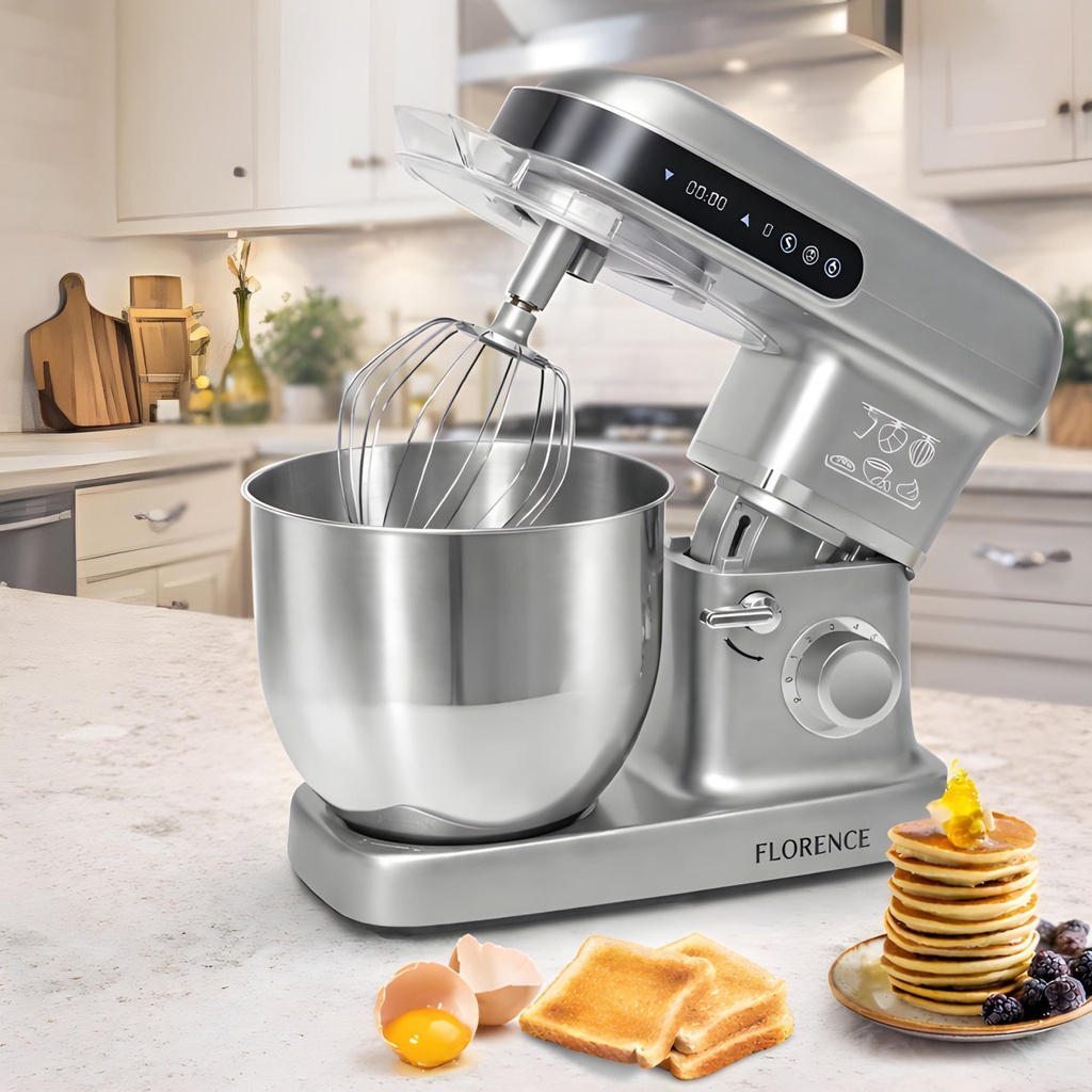 Robot Pâtissier Florence ASG - 2200W  Bol Inox 10L Gris