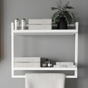 Etagere Murale ALTO (Blanc / Marron) – Pour Salle de Bain