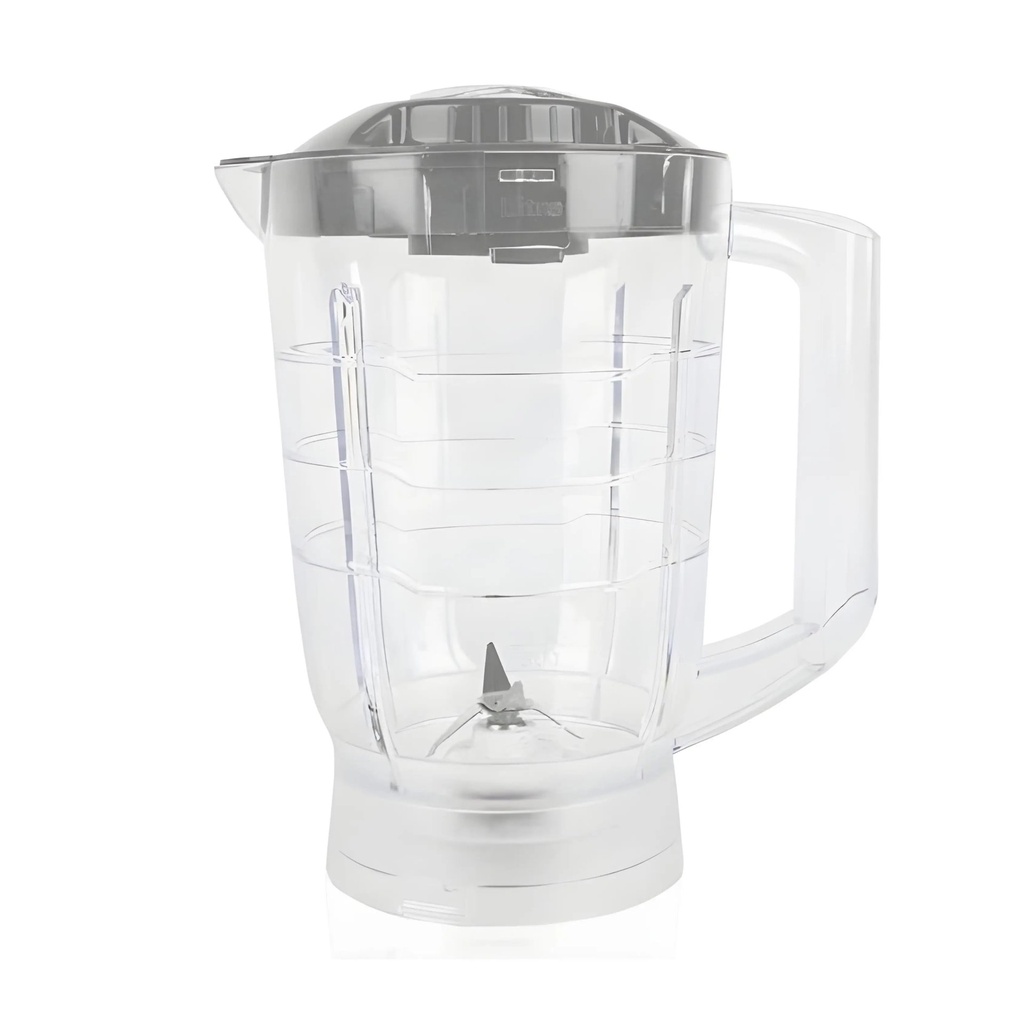 Mixeur Blender Électrique 2 en 1 Blanc/Gris + Moulin à Café