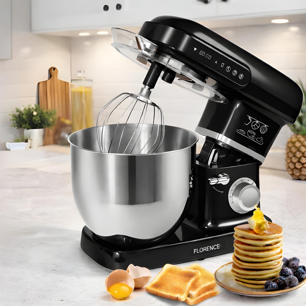 Robot Pâtissier Florence ASG – 2200W Bol Inox 10L Noir