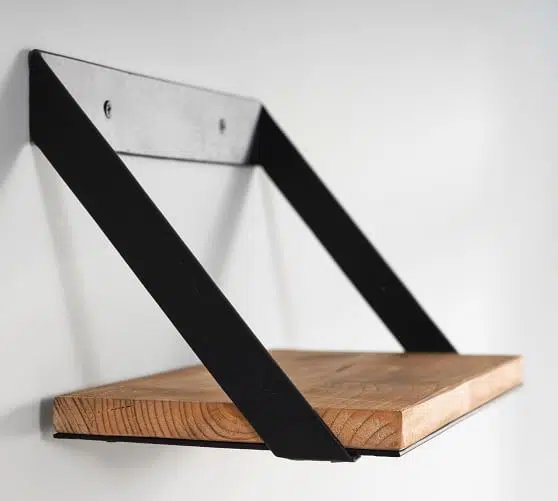 Etagere murale industrielle en bois & metal