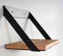 Etagere murale industrielle en bois & metal