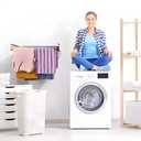 Seche Linge Mural Rabattable Blanc Metal & Aluminium