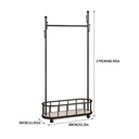 Porte-Vetements en Metal Noir avec Roues