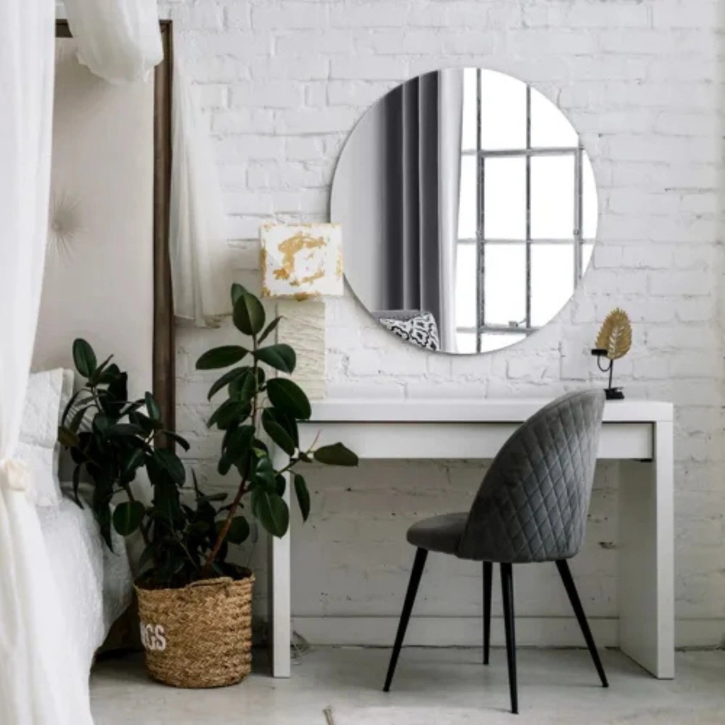 Miroir Rond Sans Cadre – Diamètre 70 cm