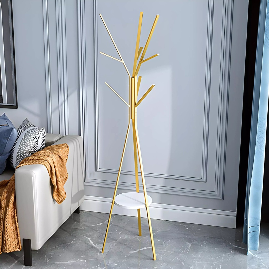 Porte manteaux Arbre Dore