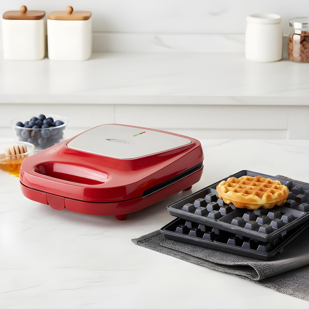 Sandwich Maker Multicook FLORENCE 3 en 1 – Rouge