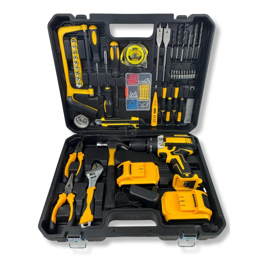 Coffret d’Outils Professionnel avec Perceuse Sans Fil