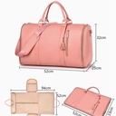 Sac de Voyage Premium 2 en 1 (Couleur : Rose Poudré)