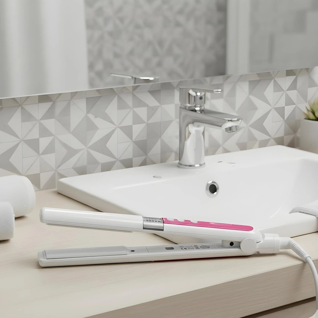 Lisseur Cheveux FLORENCE 3D 100W - Rose