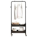 Porte Vetements en Metal – 2 Niveaux avec Roulettes
