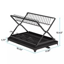 Egouttoir a Vaisselle en Forme X Noir