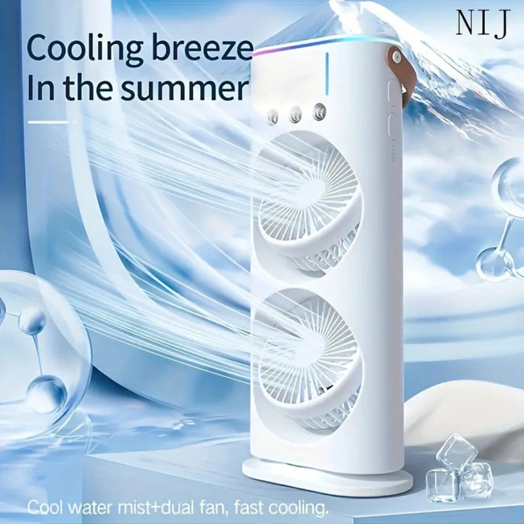 ventilateur brumisateur compact avec LED multicolore