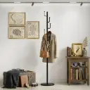 Porte-Manteau Noir 6 Boules Avec Basse En Marbre 