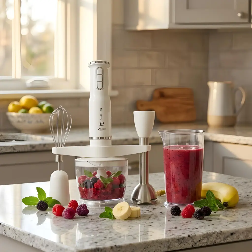 Mixeur Plongeant FLORENCE HK-335 – Blanc – 600W