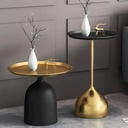 Table de Cafe VELORA Noir & Dore (40 × 47 cm)