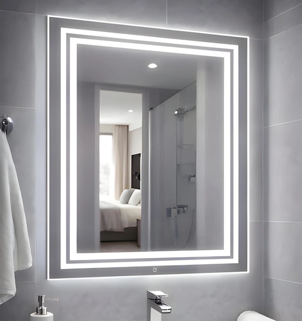 Miroir NEXA LED Touch – 80 × 60 cm