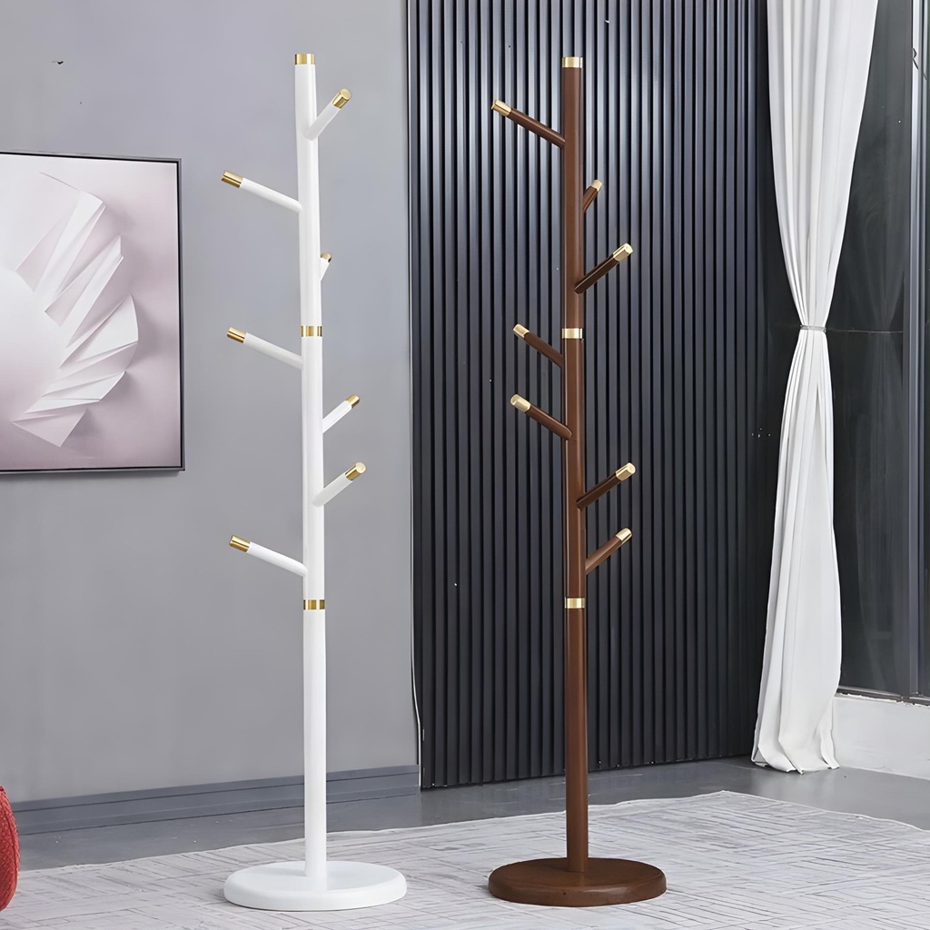 Porte-Manteau Design Arbre sur Pied Marron Fonce – REF 601
