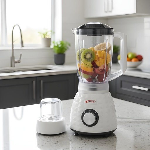 [BL/NR820] Mixeur Blender Électrique 2 en 1 Blanc / Noir + Moulin à Café
