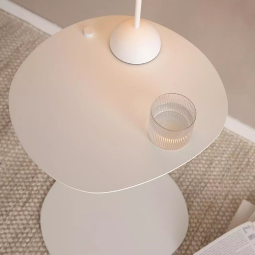 [SW-2443-FN5NW] Table D’appoint En Metal Blanc