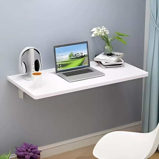[SW-2443-V99HK] Table De Bureau Pliante Murale Blanche