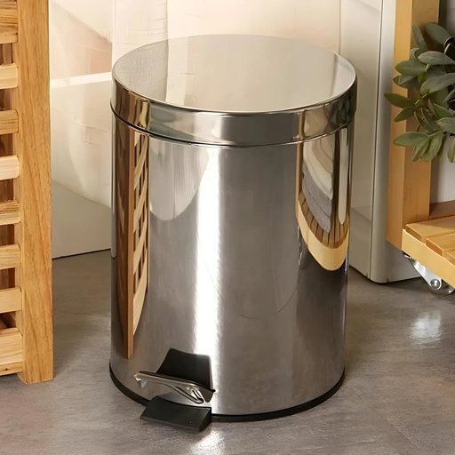 [TH-POUB-INOX-5L] Poubelle Inox 5L avec Pédale