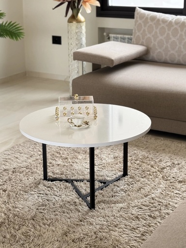 [SWTR-BL9653] Table Basse TRIKA Blanc