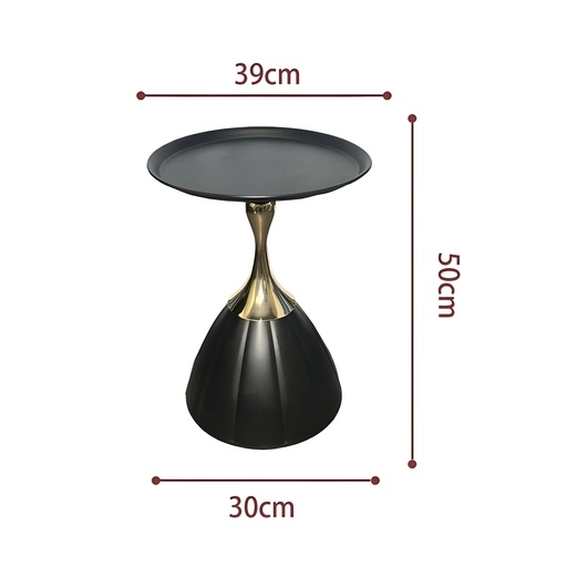 [TH-TCAFE-NOEA] Table de Cafe NOEA – Noir & Doré