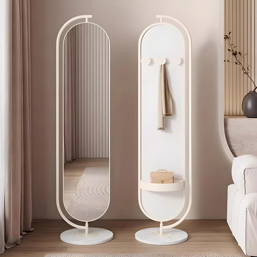 [ALV-175-BLC] Miroir Sur Pied Blanc ALVANA