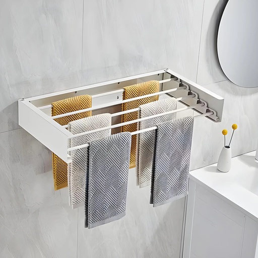[TH-SL-8040] Seche Linge Mural Pliable 5 Tiges 80cm