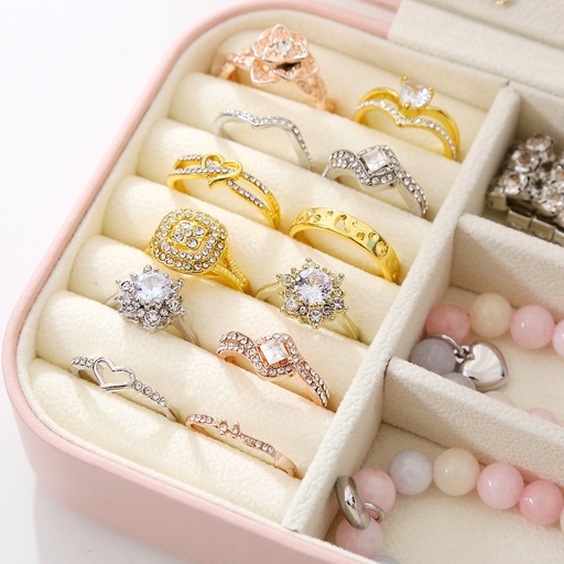 [JB017] Mini Coffret à Bijoux de Voyage – Multi-Compartiments
