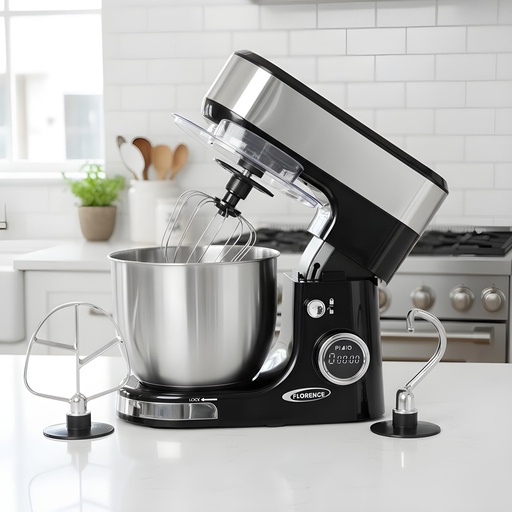 [SM-6461ae] Robot Patissier Digital Florence F-Chef 1300W | Bol Inox 5L Noir