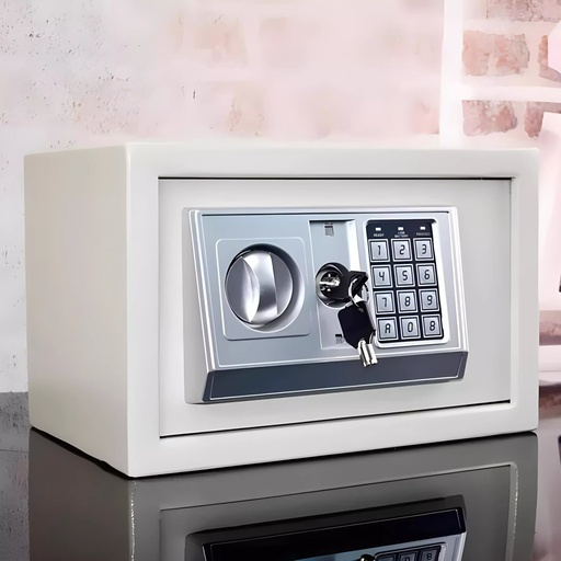 [SW-2443-HZCCV] Coffre fort  Blanc avec Clavier Numérique