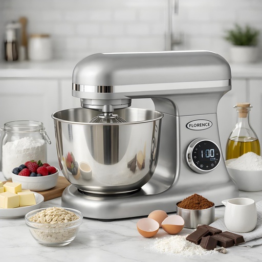 [TH-FLO-ROB-7L-2000W-GR] Robot Patissier FLORENCE 7L Gris – 2000W – Écran Digital