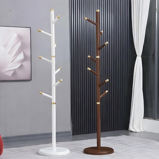 [TH-PM-601MR] Porte-Manteau Design Arbre sur Pied Marron Fonce – REF 601