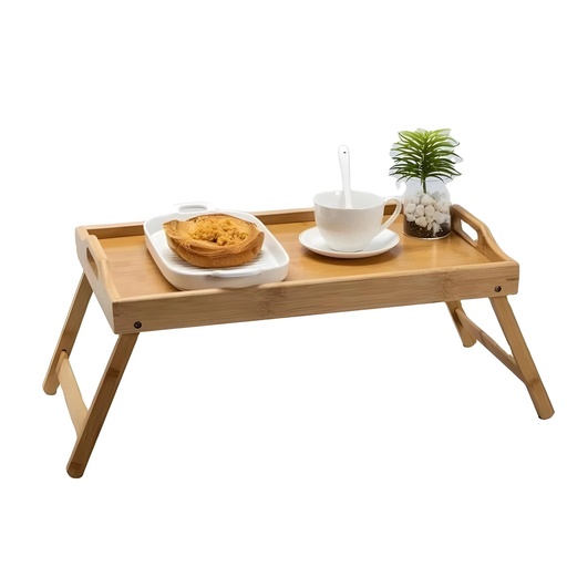 [TB5030] Table Pliable en Bambou – Polyvalente & Écologique