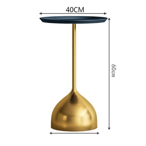 [TH-TCAFE-ELORA-ND] Table de Cafe ELORA Noir & Dore (40 × 60 cm)
